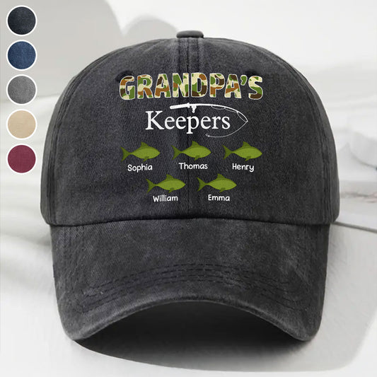 Reel Papa - Personalized Custom Vintage Washed Denim Cap