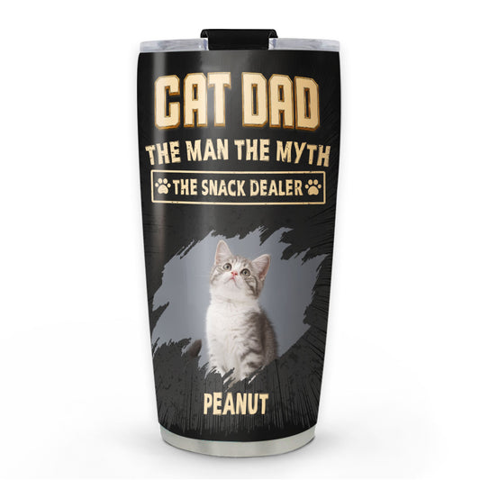 The Snack Dealer Cat Dad Photo - Personalized Custom Tumbler