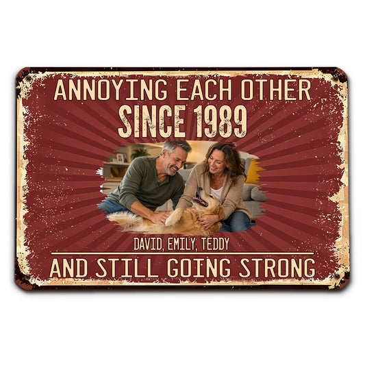 Everlasting Love With Pet Photo - Personalized Custom Metal Sign