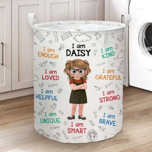 I Am Grateful - Personalized Laundry Basket