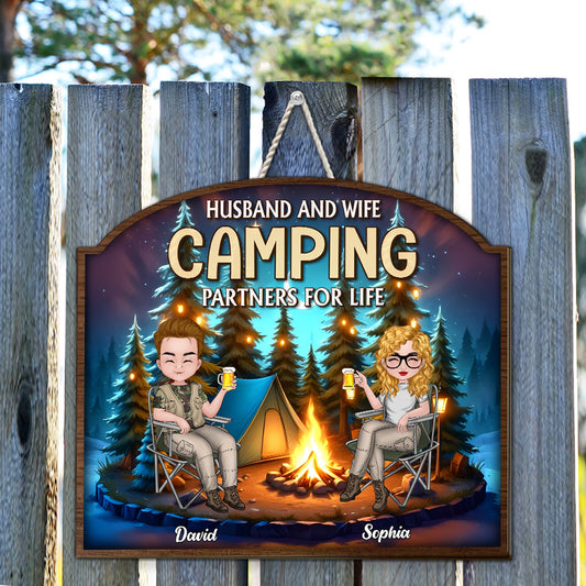 Partners For Life Camping - Personalized Wood Sign