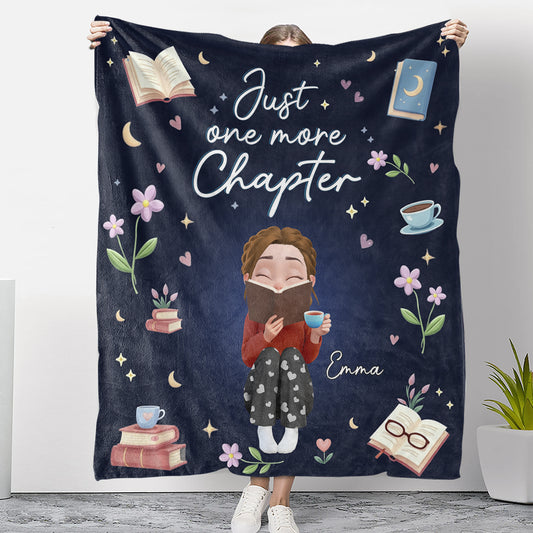 Just One More Chapter - Personalized Custom Fleece Blanket