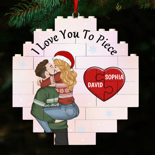 Love You To Piece - Personalized Custom Puzzle Ornament