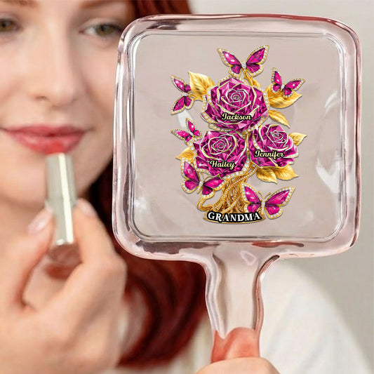 Love Rooted In Motherhood - Personalized Custom Handheld Mirror