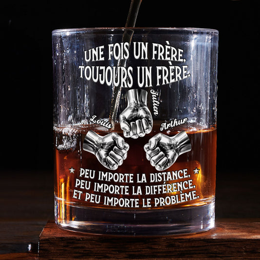 Toujours Mon Frère – Verre À Whisky Personnalisé