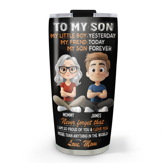 Mother And Son A Love That Never Ends - Personalized Custom 3D Inflated Effect Tumbler