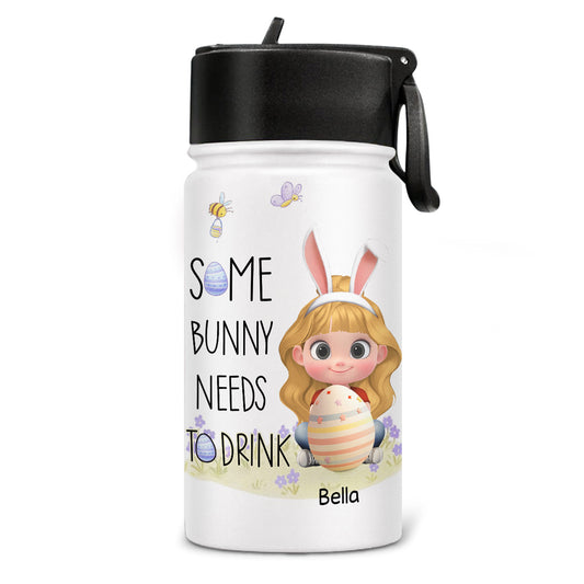 Some Bunny Needs A Drink - Personalized Kids Water Bottle