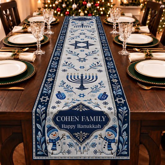 Gather Under The Lights - Personalized Table Runner