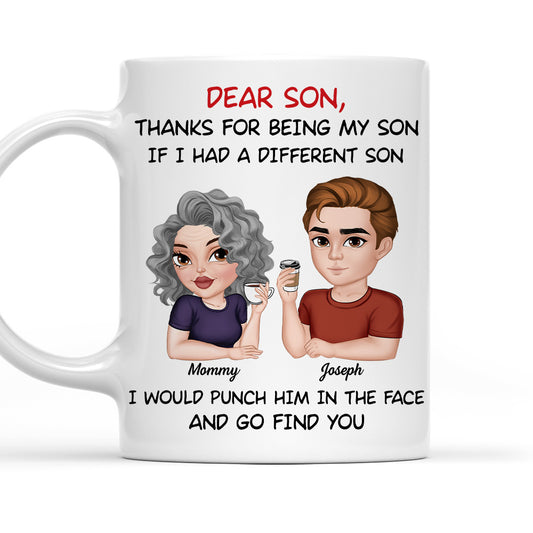 Thanks For Being My Son - Personalized Coffee Mug