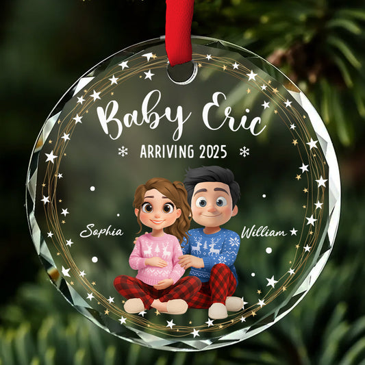 Arrive To This World - Personalized Custom Glass Ornament