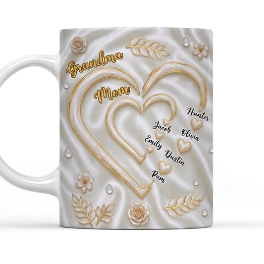 Mommy Heart - Personalized Custom 3D Inflated Effect Mug