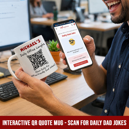 Scan And Laugh Dad Joke - Personalized Custom Coffee Mug