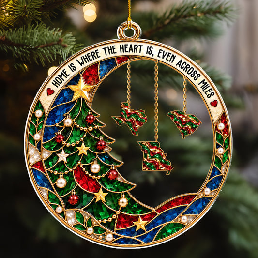 Christmas Across the Miles - Personalized Acrylic Ornament
