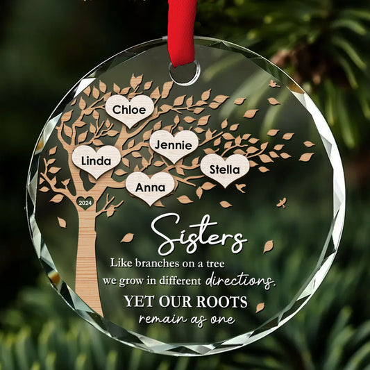 Our Roots Remain As One - Personalized Custom Glass Ornament