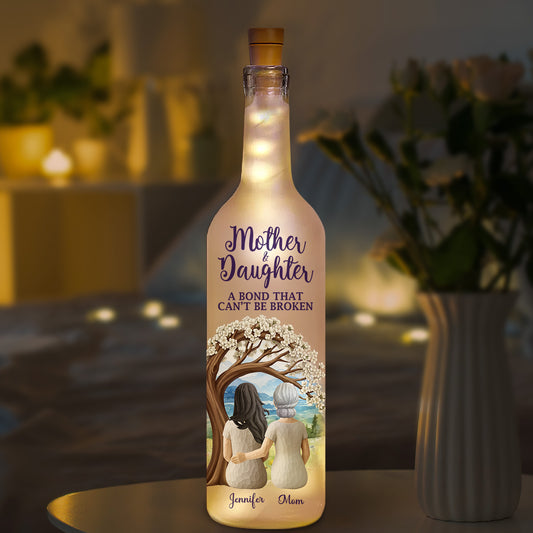 Mother And Daughters - Personalized Custom Bottle Lamp