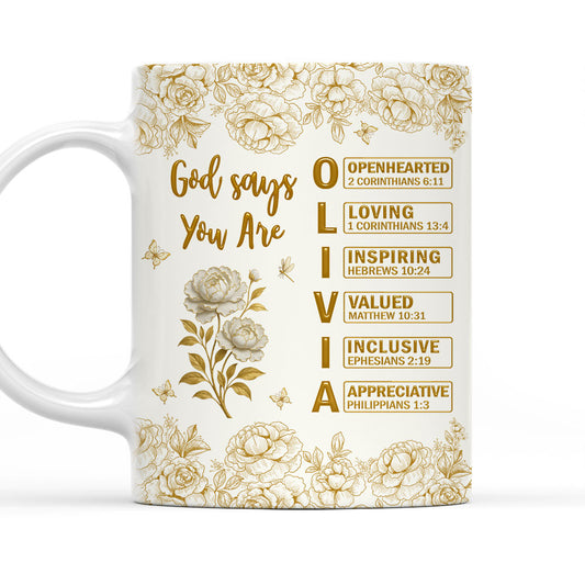 God Says You Are Bible - Personalized Custom Mug