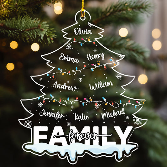 Family Forever Custom Name - Personalized Custom Acrylic Ornament