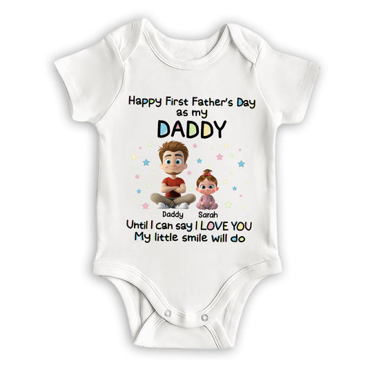 My Smile For Daddy - Personalized Custom Baby Onesie
