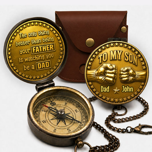 Being A Dad - Personalized Custom Pocket Compass