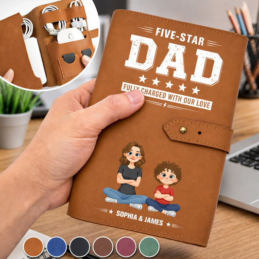Fully Charged With Our Love - Personalized Custom Leather Charger Bag