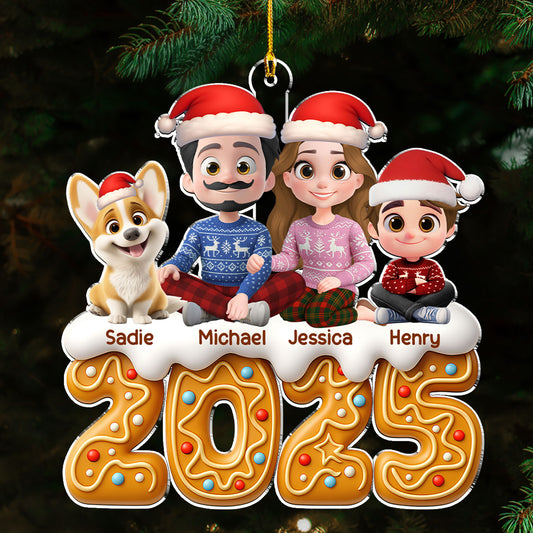 Family Of The Year - Personalized Custom Acrylic Ornament