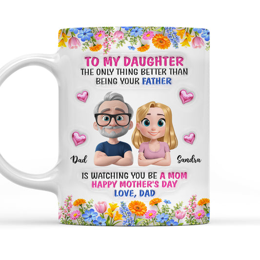 Daughter Happy Mother Day - Personalized Custom 3D Inflated Effect Mug