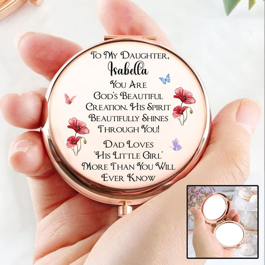 Shining Through His Spirit - Personalized Custom Compact Mirror