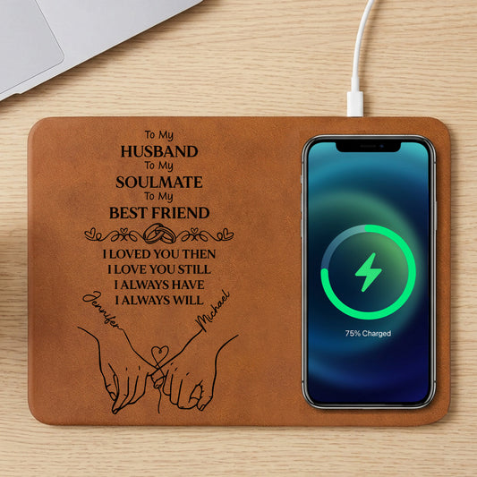 To My Husband Soulmate Best Friend - Personalized Custom Charging Mat