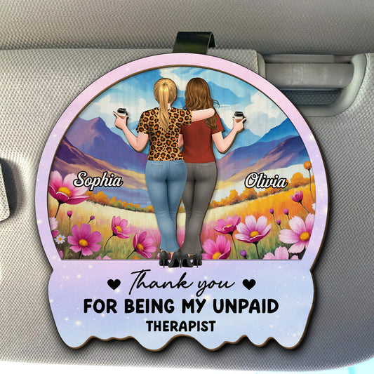 My Unpaid Therapist - Personalized Custom Car Visor Clip