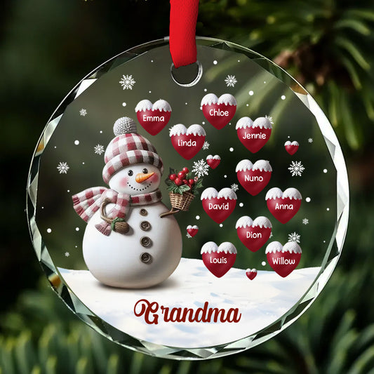 Lovely Grandma - Personalized Custom Glass Ornament