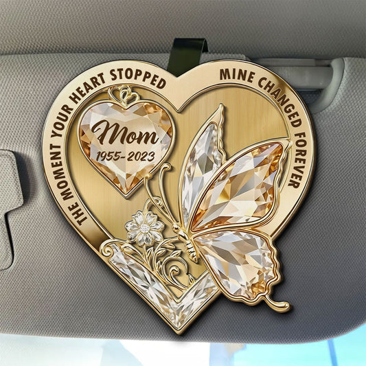 The Moment My Heart Changed Forever - Personalized Custom Car Visor Clip