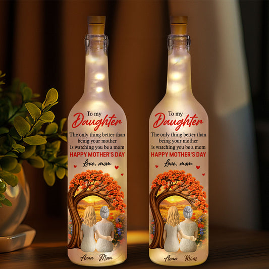 Watching You Be A Mom - Personalized Custom Bottle Lamp