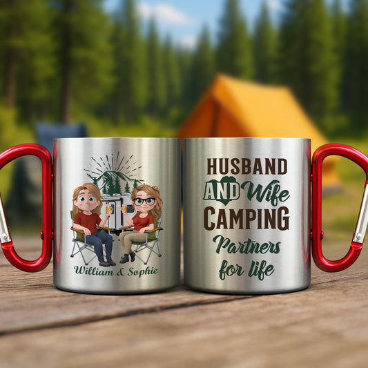 Husband And Wife - Personalized Carabiner Mug