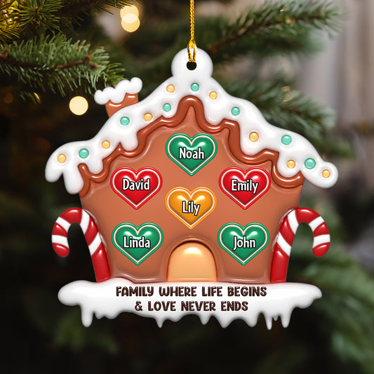 Love Never Ends - Personalized Custom 3D Inflated Effect Acrylic Ornament