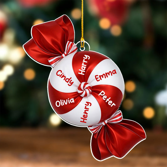 Peppermint Season - Personalized Custom Acrylic Ornament