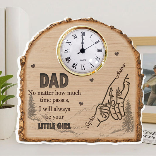 No Matter How Much Time Passes - Personalized Custom Acrylic Desk Clock Plaque