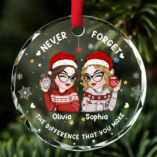 Coworker Forever - Personalized Custom Glass Ornament