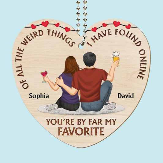Of All The Weird Things - Personalized Custom Wood Car Ornament