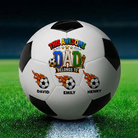 This Awesome Dad - Personalized Custom Soccer Ball