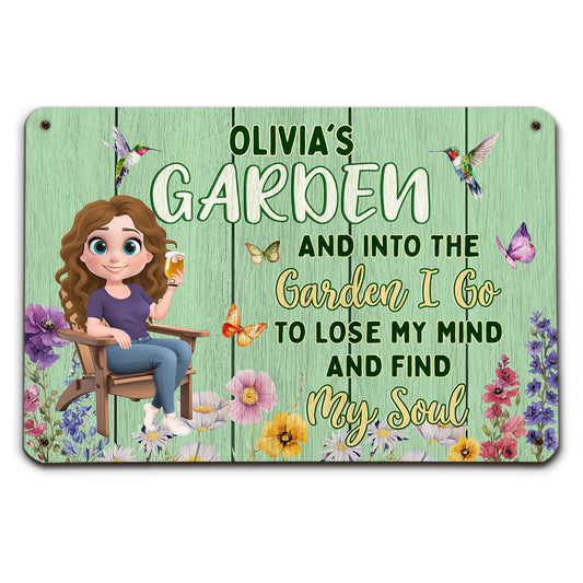In My Garden - Personalized Custom Metal Sign