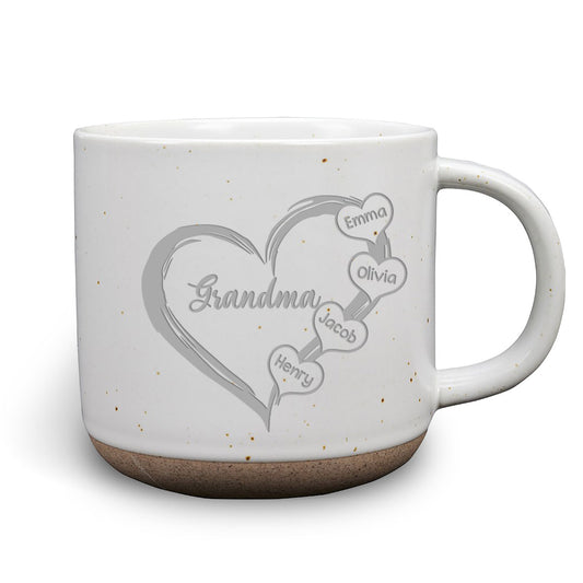 Best Grandma Ever - Personalized Custom Engraved Pottery Mug
