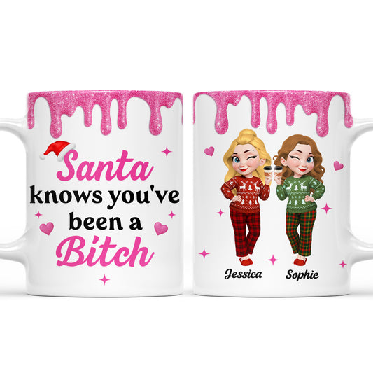 Santa Knows - Personalized Custom Coffee Mug