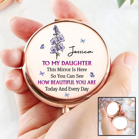 Forever Loved My Daughter - Personalized Custom Compact Mirror