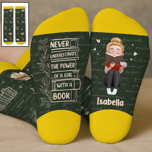 Just One More Chapter - Personalized Custom Crew Socks