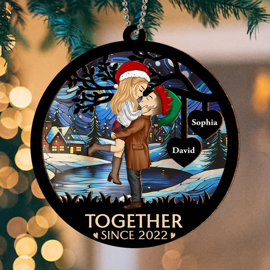 Christmas Together - Personalized Custom Suncatcher Ornament