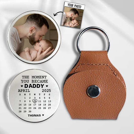 The Moment You Became Dad - Personalized Custom Pocket Hug