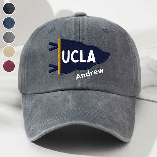 Grad Mood Pennant Flag - Personalized Custom Vintage Washed Denim Cap