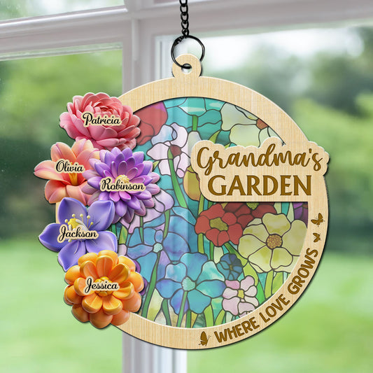 Family Garden - Personalized Suncatcher