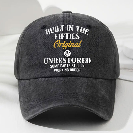 Original And Unrestored - Personalized Custom Vintage Washed Denim Cap