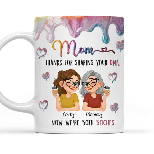 Thanks For Sharing Your DNA - Personalized Custom 3D Inflated Effect Mug